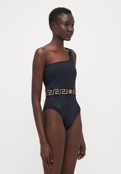 Versace SWIM ONE PIECE VITA NEW LOGO - Badeanzug - black