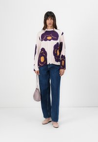 Marimekko DUURI TUMMA - Bluse - light pink/dark violet/brown