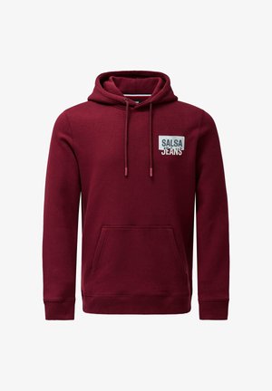 Bordo dukserica s kapuljačom, s prednjim džepom i vezicama, s logotipom "SALSA JEANS" na gornjem lijevom dijelu prsiju.
