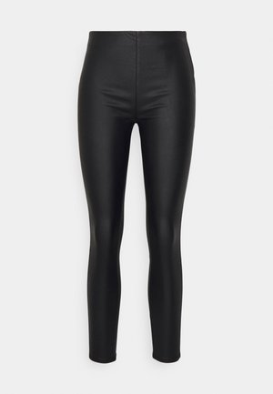 ONLY Petite ONLROCK LIFE COATED SKIN - Püksid - black