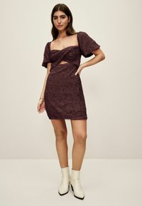 Next TEXTURED PUFF SLEEVE - Vapaa-ajan mekko - brown