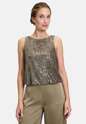 PAILLETTEN IM GLITZER LOOK - Blouse - turf