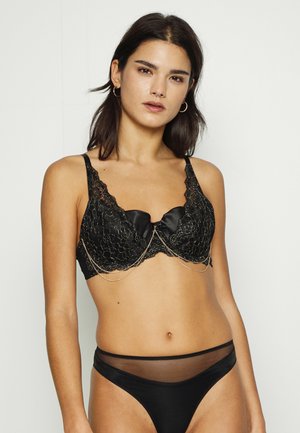 DEMI PADDED BRA - Soutien com aro - black/gold-coloured