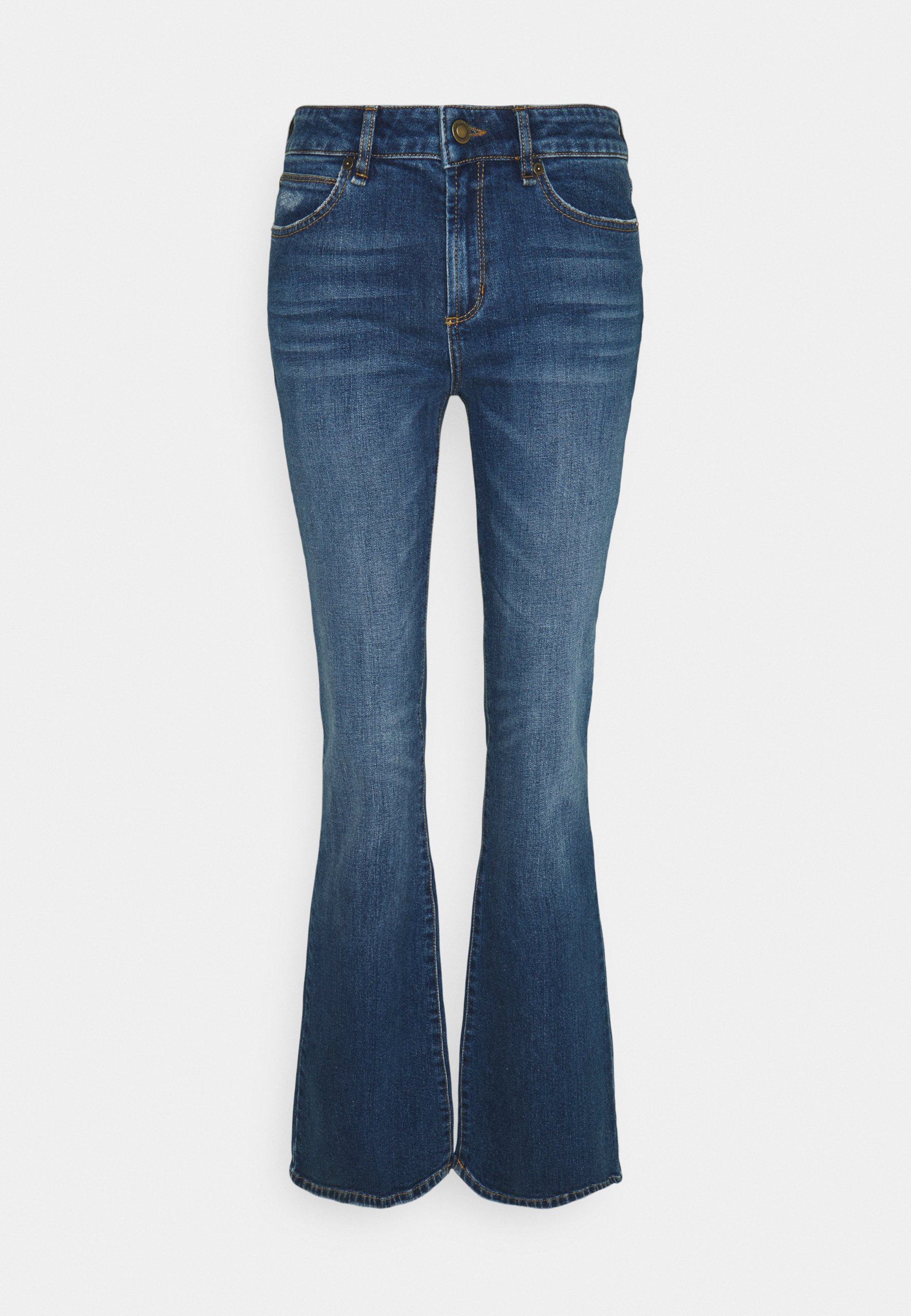 white distressed flare jeans