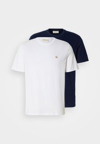 BADGE TEE 2 PACK - Βασικό μπλουζάκι - maritime navy/bright white
