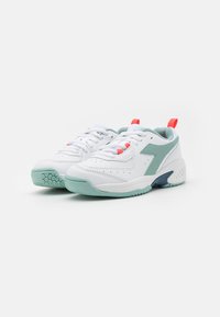 Diadora CHALLENGE 5 JR UNISEX - Tenisice - white/surf spray/legion blue