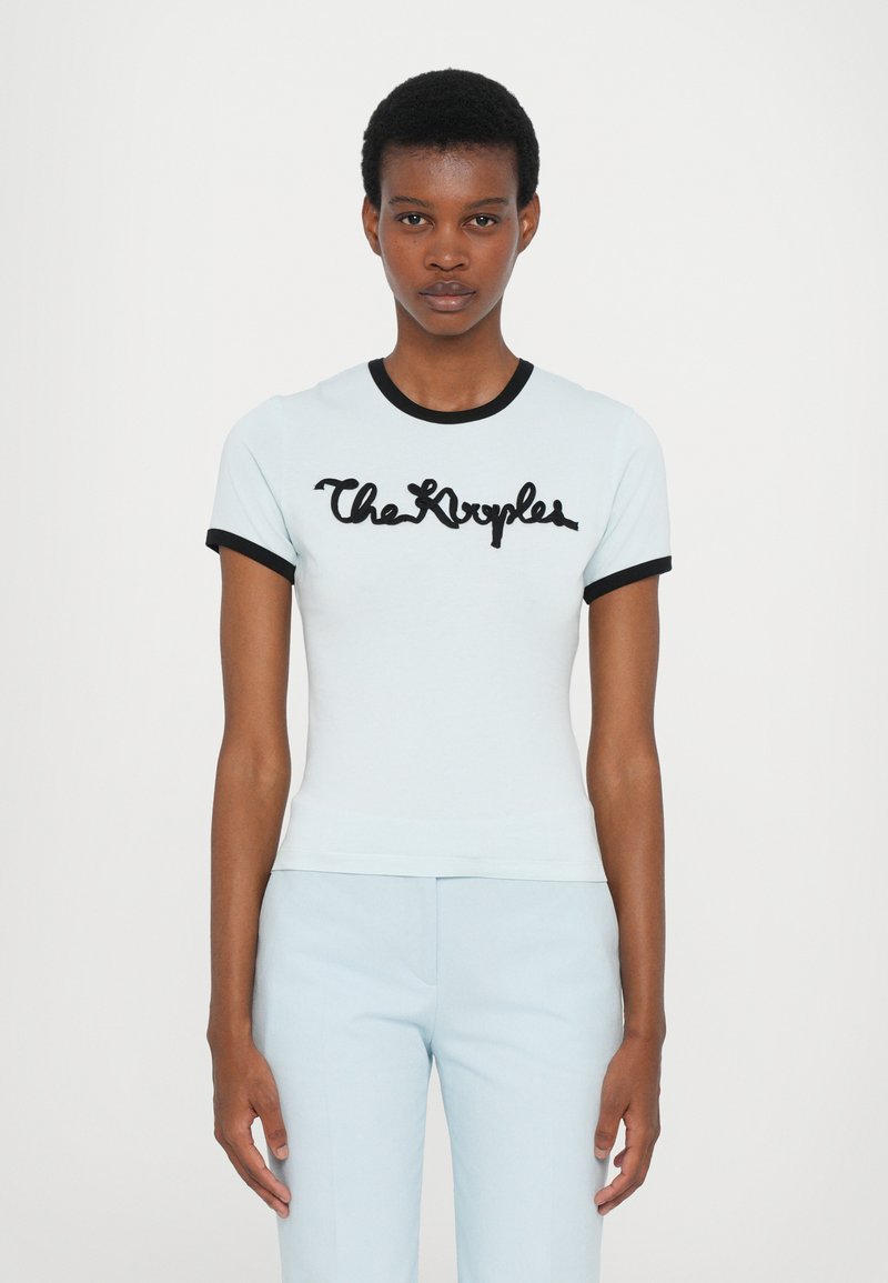 The Kooples - T-shirts med print - light blue, Forstørre