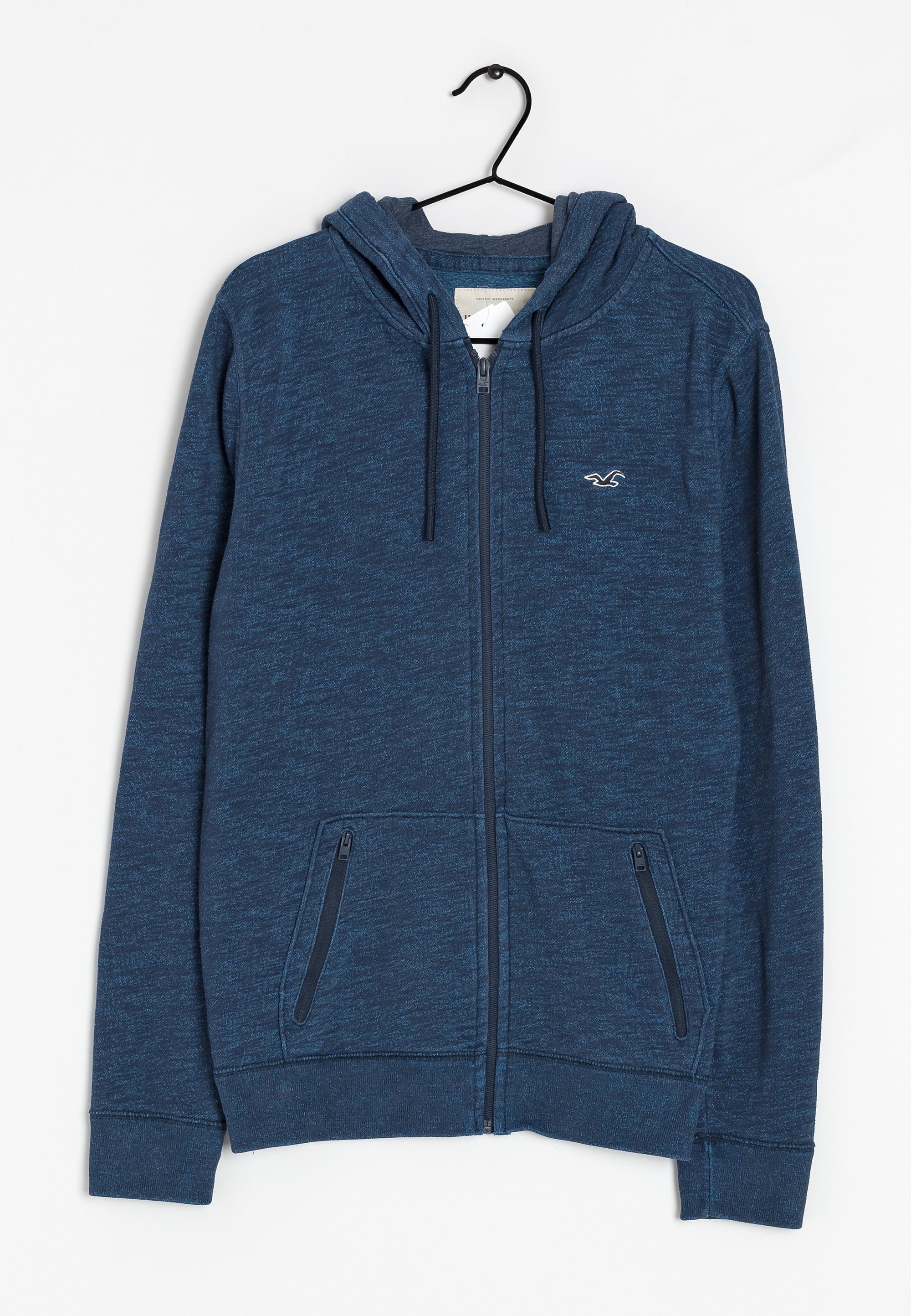 Hollister Sudadera con cremallera blue/azul marino