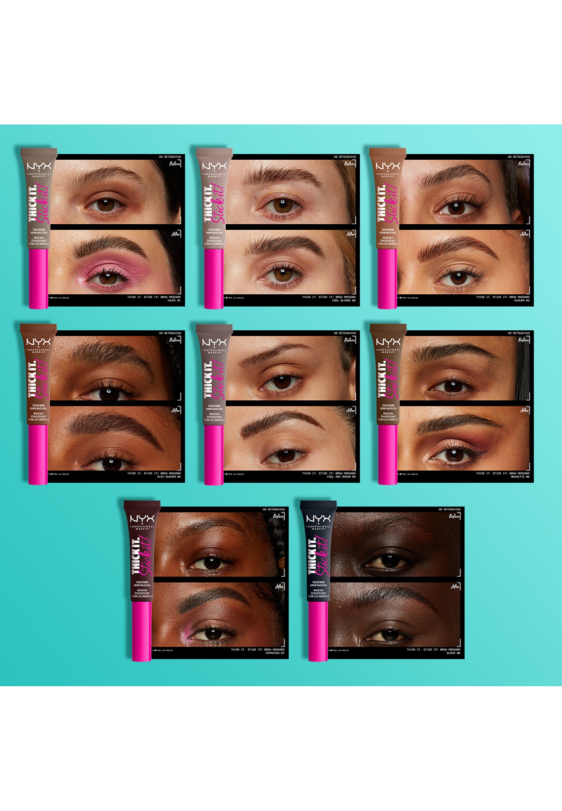 NYX Professional Makeup Tinted Brow Mascara – Getöntes Augenbrauen‑Gel Für Volle Brauen, Farbe: Espresso, 6,5 Ml