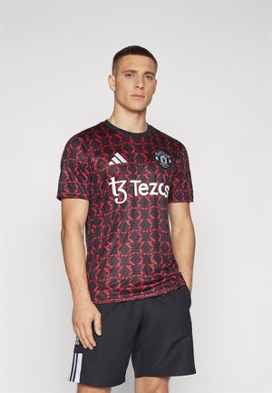 adidas Performance MANCHESTER UNITED PREMATCH - Sportovní tričko - black/red