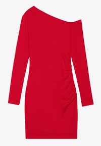 ASYMETRIC MINI DRESS - Haljina od žerseja - salsa
