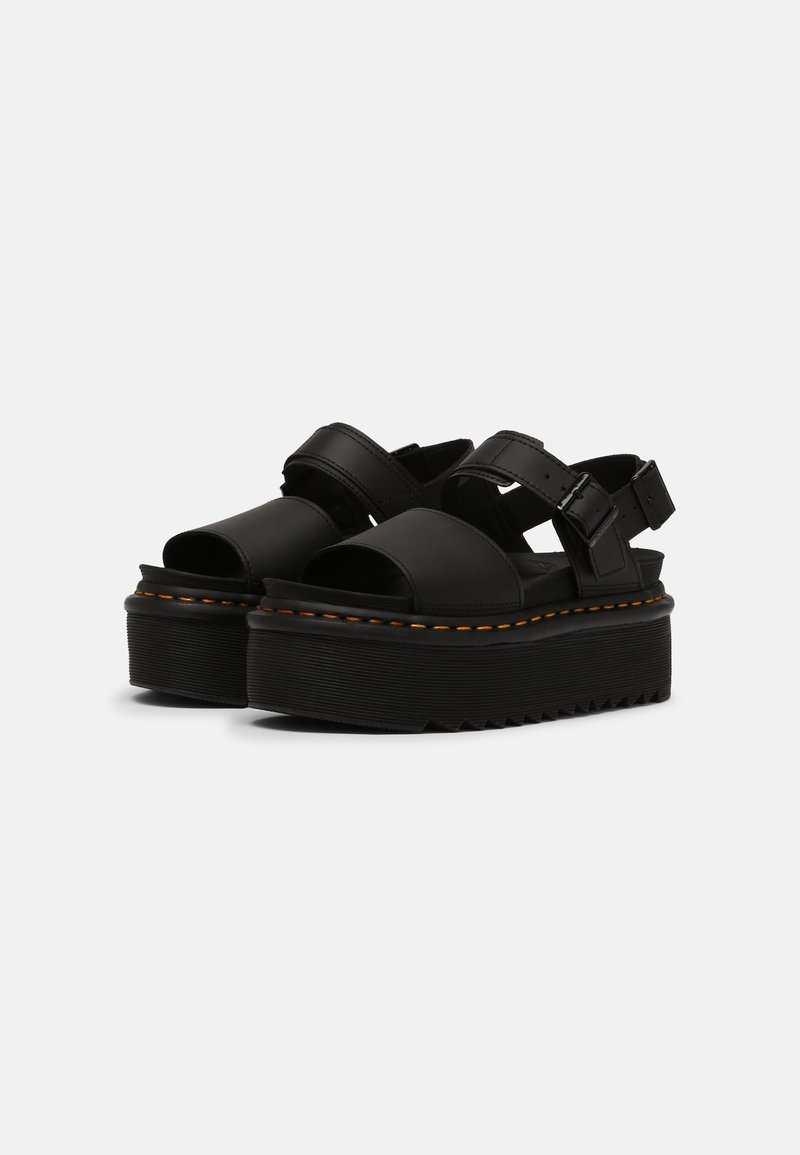 Dr. Martens VOSS QUAD - Plateausandalette - black hydro/schwarz 