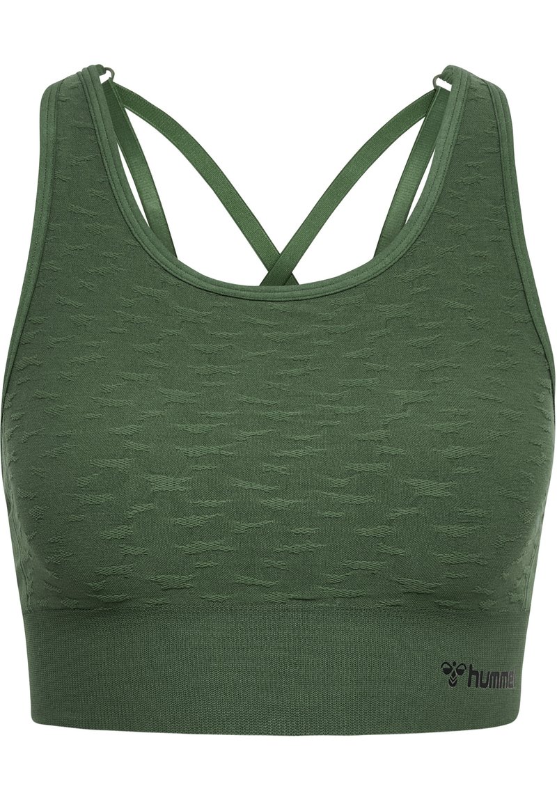 Hummel FOCUS SEAMLESS  - Sports-BH'er med let støtte - climbing ivy
