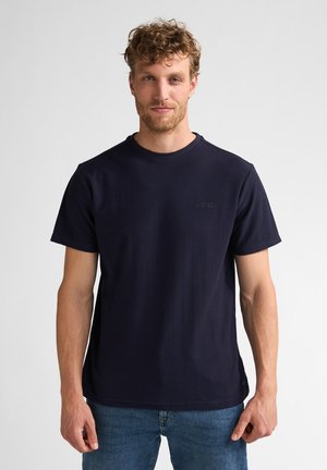 Petrol Industries, HERRINGBONE JERSEY T-SHIRT HAYDEN - T-shirts basic - royal navy