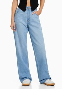 Bershka Relaxed fit jeans - light-blue denim