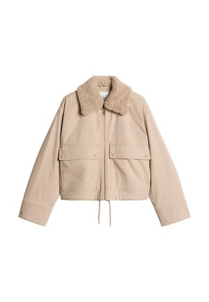Marc O'Polo DENIM, MARC O'POLO DENIM CANVASJACKE REGULAR MIT ABNEHMBAREM TEDDYKRAGEN   - Leichte Jacke - sandpaper