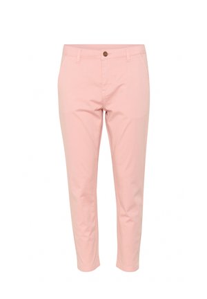 Lys rosa chinos lavet af bomuldsblandingsstof, med en frontlukning med knap, to sidelommer og en skr�æddersyet slim fit design.