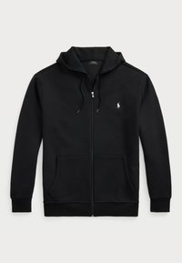 DOUBLE KNIT FULL ZIP HOODIE - Sudadera con cremallera - black