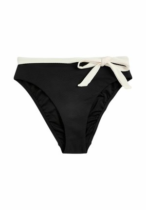 TIE DETAIL - Bikini bottoms - black white