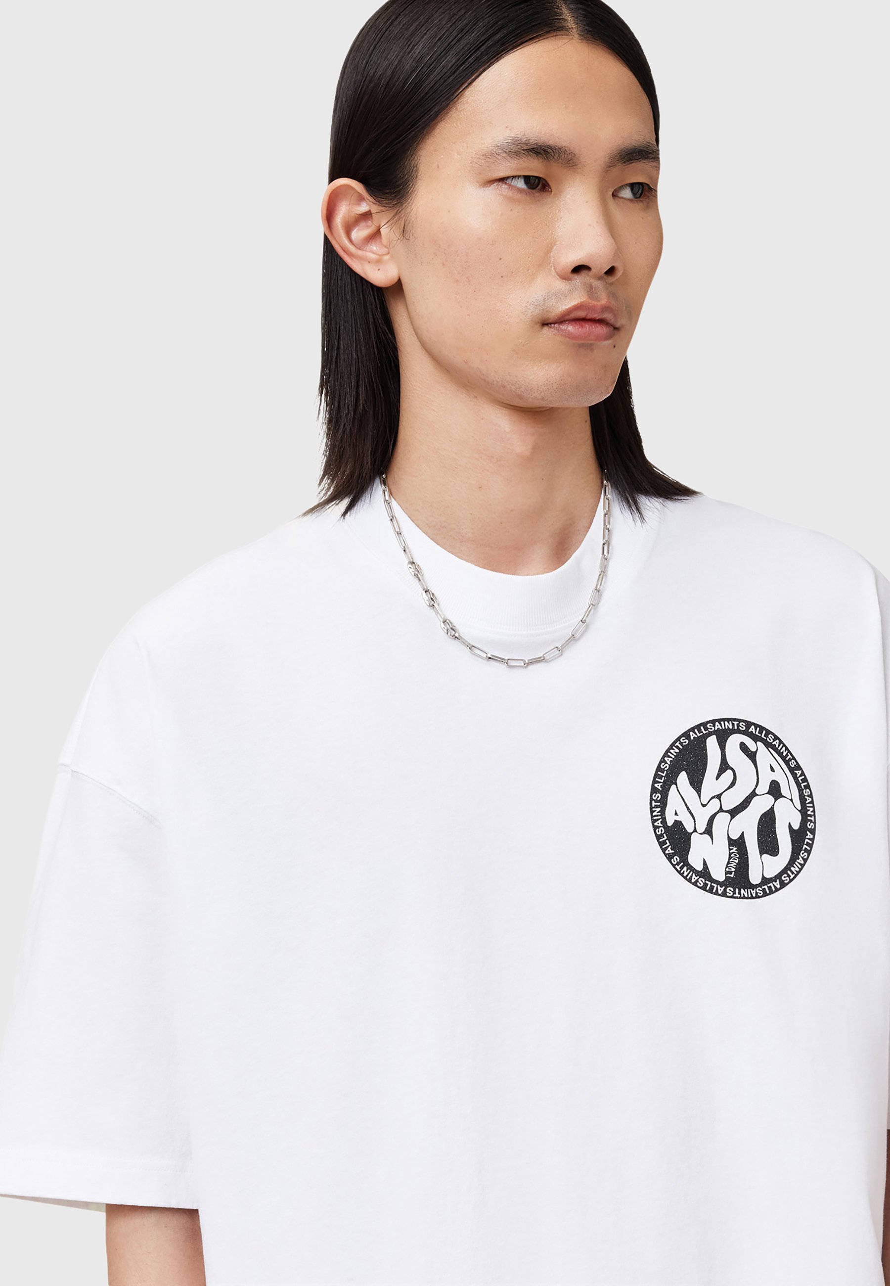 ★ALLSAINTS★ Distortion Crew T-Shirt AllSaints All Saints Distortion Short Sleeve Crew Neck T