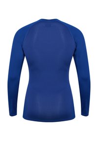 Langärmliges Sporthemd in lebhaftem Blau. Hergestellt aus glattem, leichtem Material mit einem strukturierten Muster und passgenauer Silhouette.