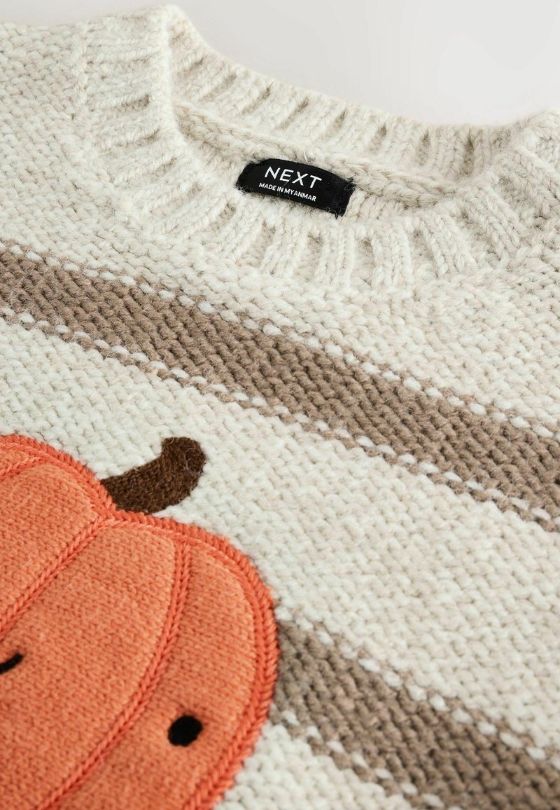 Baby Halloween Vestito Ragazzi Ragazze Zucca Maglione Fantasma Ricamo Maglia Maglione Neonato Neonato Halloween Abbigliamento, beige., 3-6 Mesi