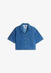 RELAXED FIT CHAMBRAY CROPPED SHIRT - Πουκαμίσα με κουμπιά - blue denim