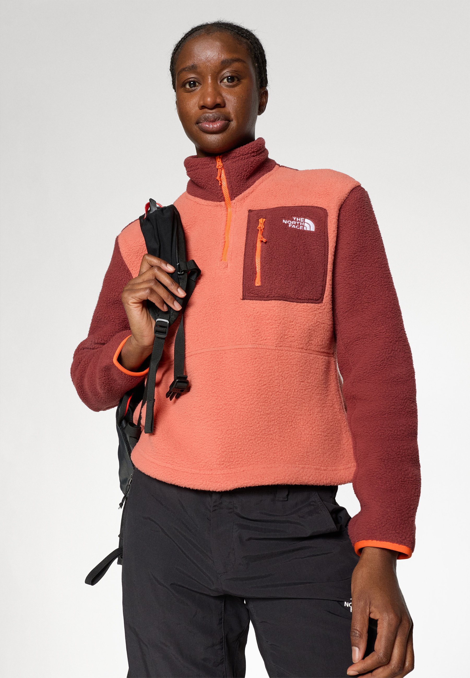 The North Face YUMIORI ZIP - Fleece jumper - mars dust/sumac/solar