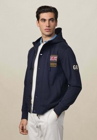 Hackett London HERITAGE RALLY  - Sudadera con cremallera - midnight blue