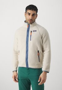 Patagonia RETRO - Jachetă din fleece - dark natural white/utility blue