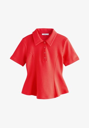 Next, REGULAR FIT - PEPLUM POLO NECK SHORT SLEEVE - Polo - red