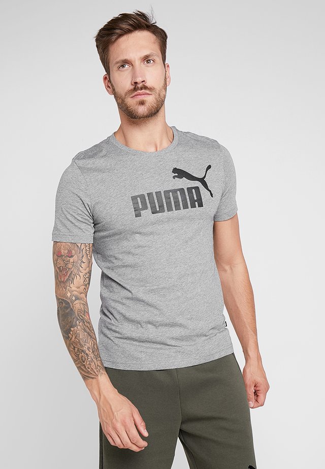 LOGO TEE - T-shirt con stampa - medium gray heather