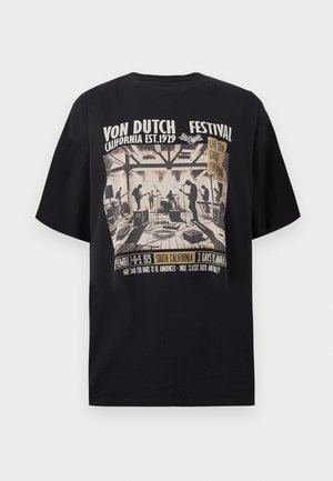 Von Dutch, SOLID WITH ROUND NECKLINE AND FRONT PRINT - T-shirt imprimé - black