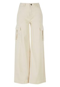 WIDE LEG TWILL - Cargo hlače - whitesand