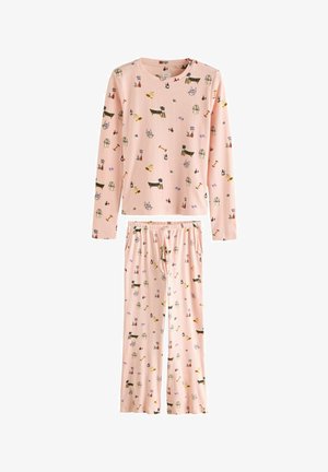 Next, REGULAR FIT - POINTELLE LONG SLEEVE PYJAMAS SET - Yöasusetti - pink printed