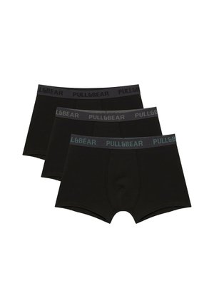 PULL&BEAR, LOGO - 3-PACK OF BOXERS - Boxers - black