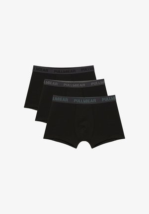 PULL&BEAR, LOGO - 3-PACK OF BOXERS - Boxers - black