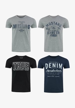 Mustang, TEE 4 PACK - T-Shirt print - farbmix