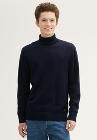 TOM TAILOR DENIM BASIC ROLLKRAGEN - Strickpullover - sky captain blue