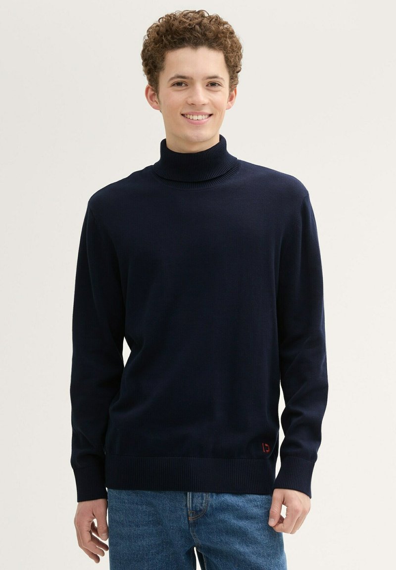 TOM TAILOR DENIM BASIC ROLLKRAGEN - Strickpullover - sky captain blue
