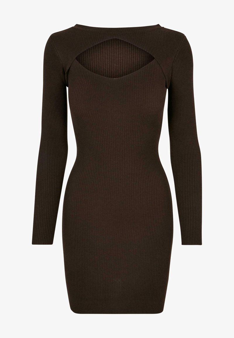 Urban Classics CUT OUT - Shift dress - brown - Zalando.ie Urban Classics CUT OUT - Shift dress - brown - Zalando.ie