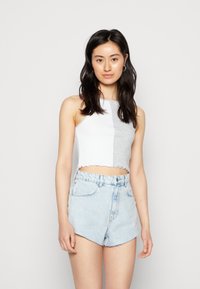 Even&Odd Top - white/mottled light grey