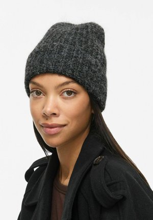 VILA, BEANIE VIJANIS KNITTED - Gorro - dark grey melange