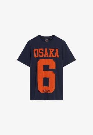 Superdry & Co, OSAKA 6 GRAPHIC - T-shirts print - blue navy marl
