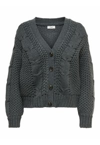 JDY Chaqueta de punto - mottled dark grey