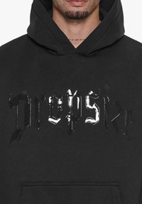 Dropsize LACK PRINT LOGO - Hoodie - black