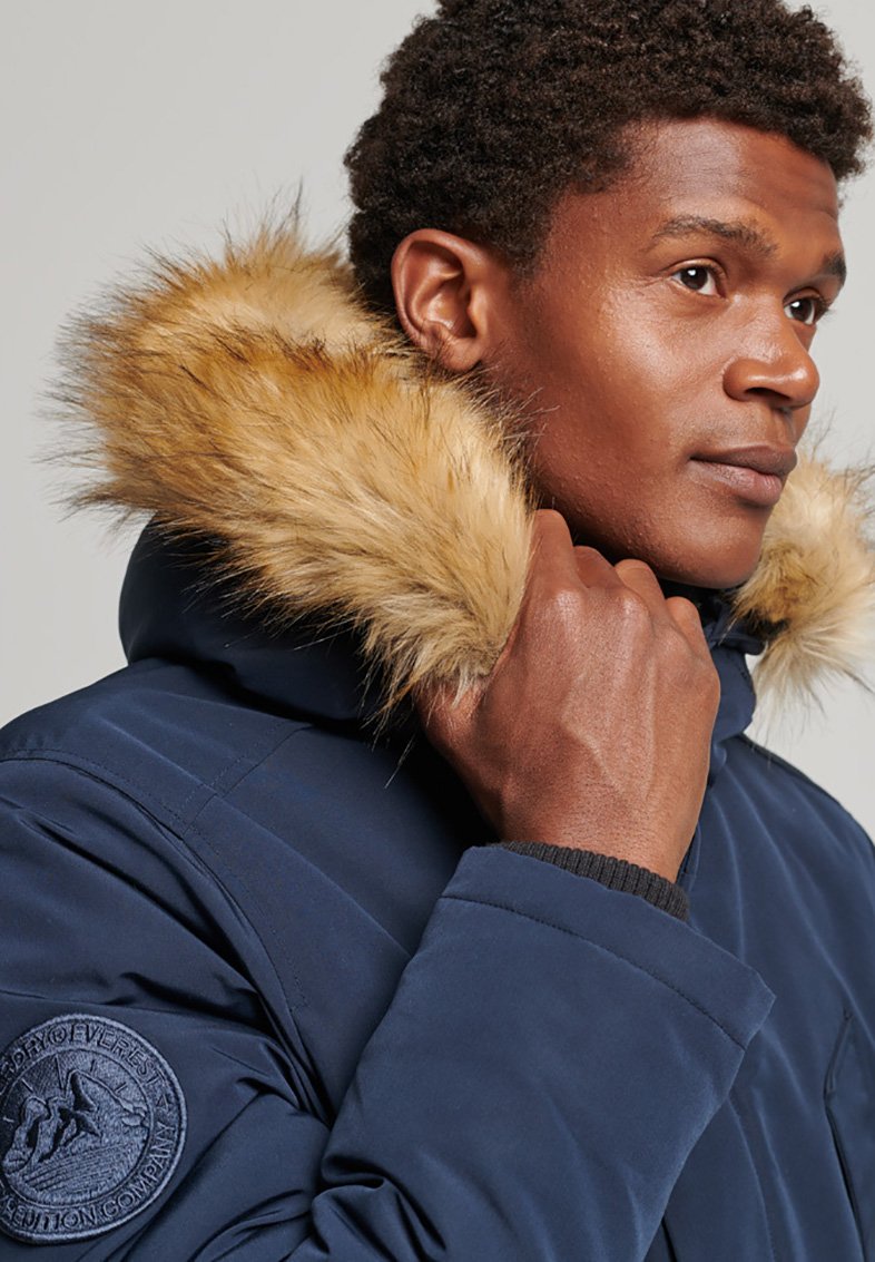 Superdry EVEREST - Winter coat - nordic chrome navy/light blue -  Zalando.co.uk