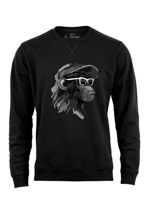Cotton Prime COOL MONKEY MIT BRILLE - Sweatshirt - schwarz