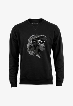 Cotton Prime COOL MONKEY MIT BRILLE - Sweatshirt - schwarz