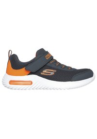 Skechers BOUNDER-TECH - Baskets basses - charcoal orange synthetic / textile / trim